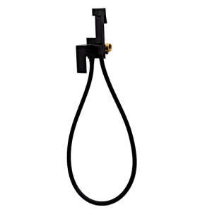 Гигиенический душ со смесителем AVS Cube черный матовый