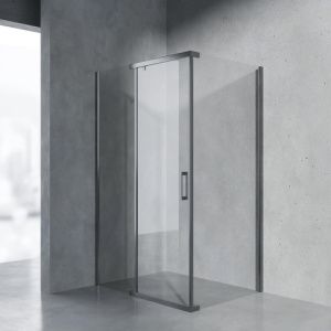 Душевой уголок AVS Фаворит 120x90 см профиль оружейная сталь, стекло прозрачное