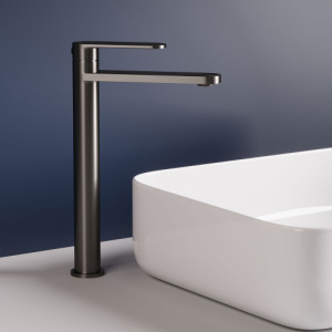 Смеситель для раковины AVS Beauty высокий, оружейная сталь