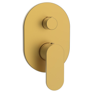 Смеситель для ванны и душа AVS Beauty с внутренней частью, брашированное золото