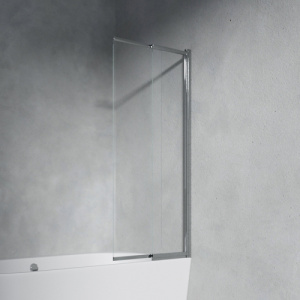 Шторка на ванну AVS Слайдер Плюс 80 профиль хром, стекло прозрачное