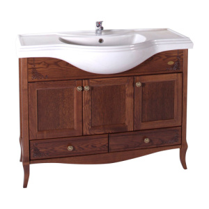 Тумба с раковиной ASB-Woodline Салерно 105 орех антикварный