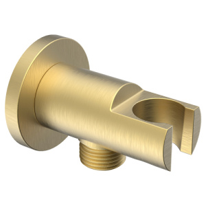 Шланговое подключение с держателем AVS брашированное золото
